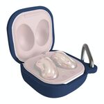 Per Samsung Galaxy Buds Live / Pro Bluetooth Auricolare Custodia protettiva in silicone con gancio (Midnight Blue)