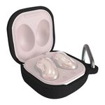 Per Samsung Galaxy Buds Live / Pro Bluetooth Auricolare Custodia protettiva in silicone con gancio (nero)
