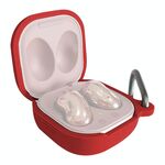 Per Samsung Galaxy Buds Live / Pro Bluetooth Custodia protettiva in silicone con gancio (vino rosso)
