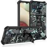 Per Samsung Galaxy A42 Armor Mammuflage Armor antiurto TPU + custodia protettiva magnetica PC con supporto (verde chiaro)