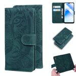 Per OPPO A55 5G / A54 4G Tigre Embossing Pattern Cassa in pelle orizzontale in pelle orizzontale con supporto e slot per schede e portafoglio (verde)