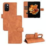 Per Xiaomi Mix Mix Piega di colore solido pelle sensazione di fibbia magnetica orizzontale flip flip texture in pelle PU con supporto e carte slot e portafoglio (marrone)