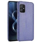 Per Asus Zenfone 8 ZS590KS Ammortizzatore di coccodrillo PC + Caso PU (blu)