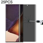 Per Samsung Galaxy Note20 Ultra 25pcs 0.3mm 9H Durezza della superficie 3D Pellicola per la privacy della superficie curva