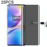 Per OnePLUS 8 PRO 25 PCS 0.3mm 9h Surface Durezza 3D Curved Superficie Privacy Pellicola Pellicola Vetro