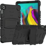 Telaio schermo di protezione a 3 strati + PC + Cassa combinata antiurto in silicone con supporto per Samsung Galaxy Tab S5E T720 (nero)