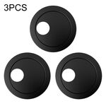 3 PCS Universal Round Shape Design WebCam Cover Cover per fotocamera per desktop, laptop, tablet, telefoni (nero)