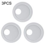 3 PCS Universal Round Shape Design WebCam Cover Cover per fotocamera per desktop, laptop, tablet, telefoni (bianco)