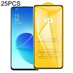 Per Oppo Reno6 5G / Reno7 5G / Reno7 SE 5G 25 PCS 9D Colla completa Film Glass temperata a schermo intero