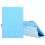 Per Amazon Fire HD 10 2021 Litchi Texture Custodia in pelle orizzontale a colori solido con supporto e slot per penna (cielo blu)