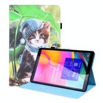 Per Samsung Galaxy Tab A 10.1 2019 SM-T515 / SM-T510 Caso di cuoio orizzontale orizzontale a flip orizzontale con supporto e carta Slot & Photo Frame (Bib Kitten)