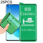 Per OPPO RENO6 PRO 5G / RENO7 Pro 5G 25 PCS 9D Full Screen full Glue Pellicola ceramica