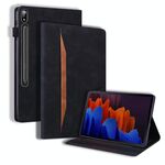 Per Samsung Galaxy Tab S8 / GALAXY TAB S7 2020 SM-T870 / SM-T875 Business Amtoria Cassa in pelle orizzontale antiurto con titolare e slot per schede e fotogrammi e slot fotografica e slot per photo e slot per la penna (nero)