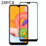 Per Galaxy A01 25 PCS Full Glue Full Cover Pellicola proteggi schermo in vetro temperato