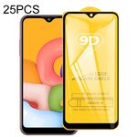 Per Galaxy A01 25 PCS 9D Full Glue Pellicola in vetro temperato a schermo intero