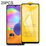 Per Samsung Galaxy A31 25 PCS 9D Full Glue Pellicola in vetro temperato a schermo intero
