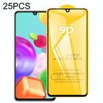 Per Galaxy A41 25 PCS 9D Full Glue Pellicola in vetro temperato a schermo intero
