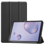 Per Galaxy Tab A 8.4 (2020) Custodia in pelle a vibrazione orizzontale in colore puro modello Custer con supporto a tre pieghe (nero)