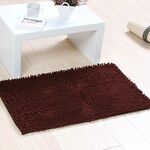 Ciniglia antiscivolo Shaggy Soft Water Assorbimento Camera da letto Bagno cucina Tappetino per moquette, Dimensioni: 50 x 80 cm (caffè)