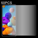 50 PCS 0.26mm 9H Durezza superficiale 2.5D Pellicola a schermo intero in vetro temperato antideflagrante per Galaxy A21