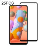 25 PCS 9H Durezza superficiale 2.5D Pellicola in vetro temperato a schermo intero con colla piena per Galaxy A11