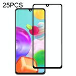 25 PCS 9H Durezza superficiale 2.5D Pellicola in vetro temperato a schermo intero con colla piena per Galaxy A41