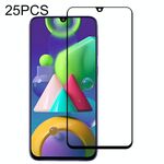 25 PCS 9H Durezza superficiale 2.5D Pellicola in vetro temperato a schermo intero con colla piena per Galaxy M21