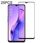 25 PCS 9H Surface Hardness 2.5D Colla intera a schermo intero Pellicola in vetro temperato per OPPO A8