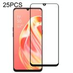 25 PCS 9H Surface Hardness 2.5D Colla intera a schermo intero Pellicola in vetro temperato per OPPO A91
