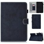 Per Galaxy Tab S6 Lite Filo da cucito Custodia in pelle piatta orizzontale in tinta unita con funzione sleep e copertura della penna e striscia antiscivolo e slot per schede e supporto (blu scuro)