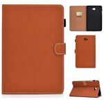 Per Galaxy Tab A 10.1 (2016) T580 Tablet PC a tinta unita Custodia in pelle con vibrazione orizzontale magnetica universale con slot per schede e supporto (marrone)
