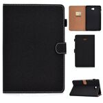 Per Galaxy Tab A 10.1 (2016) T580 Tablet PC a tinta unita Custodia in pelle con vibrazione orizzontale magnetica universale con slot per schede e supporto (nero)