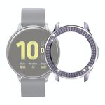 Per Samsung Galaxy Watch Active2 40mm Cassa dell'orologio con diamanti a doppia fila per PC (grigio)