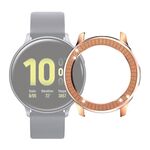 Per Samsung Galaxy Watch Active2 40mm Cassa dell'orologio con diamanti a doppia fila per PC (oro rosa)