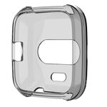 Per Fitbit Versa Lite Smart Watch Custodia protettiva in silicone (nero trasparente)