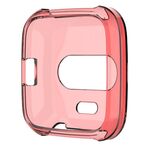 Per Fitbit Versa Lite Smart Watch Custodia protettiva in silicone (rosso trasparente)