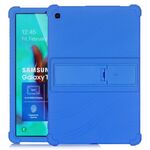 Custodia protettiva in silicone per tablet PC Galaxy Tab S5e T720 con staffa invisibile (blu scuro)