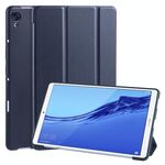 Per Huawei MediaPad M6 8.4 pollici 3 pieghevoli Flip orizzontale in pelle PU + Custodia in TPU a nido d'ape antiurto con supporto (blu scuro)