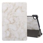 Per Galaxy Tab S6 Lite P610 / P615 Custodia in pelle a ribaltamento orizzontale con struttura in marmo, con supporto a tre pieghe e funzione di sospensione / sveglia (grigio)