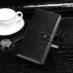 Per Coolpad Legacy idewei Custodia in pelle a vibrazione orizzontale con struttura in coccodrillo con supporto e slot per schede e portafoglio (nero)