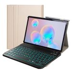 DY-M10P per Lenovo Smart Tab M10 HPD Plus TB-X606F 10.3 pollici 2 in 1 Tastiera Bluetooth ABS magnetica rimovibile + custodia protettiva in pelle con stand & Sleep / Wake-up e supporto per penna (oro)