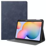 Per Samsung Galaxy Tab S6 Lite P610 / P615 Custodia in pelle di vacchetta con struttura in TPU Custodia in pelle con vibrazione orizzontale con supporto, funzione di sospensione / sveglia e slot per penna (blu)
