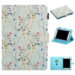 Per tablet PC universale da 10 pollici, motivo floreale, custodia in pelle a vibrazione orizzontale con slot per schede e supporto (piccolo motivo floreale)