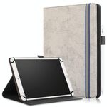 Per 9-11 pollici Custodia in pelle universale per tablet PC con struttura in tessuto di marmo a vibrazione orizzontale con slot per penna e supporto (grigio)