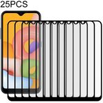 Per Samsung Galaxy A01 25 PCS Full Glue Pellicola in vetro temperato a schermo intero (nero)