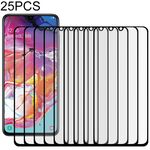 Per Samsung Galaxy A70 25 PCS Full Glue Pellicola in vetro temperato a schermo intero (nero)