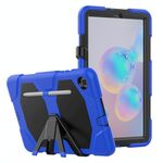 Per Samsung Galaxy Tab S6 Lite P610 Custodia protettiva antiurto in silicone colorato + PC con supporto e slot per penna (blu)