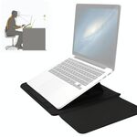 4 in 1 Borsa da laptop impermeabile universale in pelle PU con manico e supporto & portapenna + 2 avvolgitori + borsa del mouse + sacchetto del caricatore impostato per laptop da 17 pollici (nero)