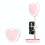 G5 a forma di cuore multi-funzione Live Broadcast Beauty Fill Light Holder Phone Mobile (Rosa)