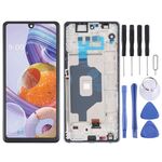 Schermo LCD originale per LG Stylo 6 / K71 LMQ730TM LM-Q730TM LMQ730HA LM-Q730HA Digitizer Assemblaggio completo con cornice (nero)